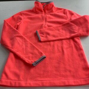 Old Navy Long Sleeve Quarter Zip Coral Fleece Top Size Small